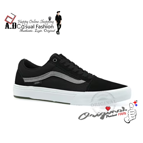 Shop Vans BMX Old Skool Shoes (black grey white) online