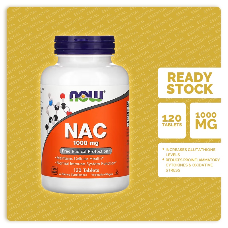 [Ready Stock] [EXP 04/2026] Now Foods NAC ( 1000 mg ) ( 120 Tablets ...