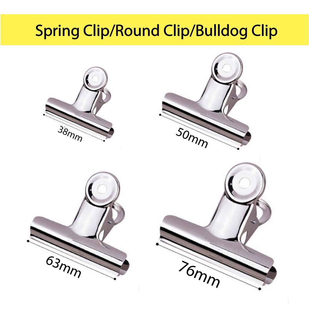 Round Clip / Spring Clip / Office Clip / Bulldog Clip (1pcs) | Shopee ...