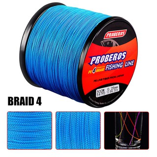 PROBEROS 500M 4 Strands Braided Fishing Line Tali Pancing Strong Super  Tensile Wear Corrosion Resistance PE Lines