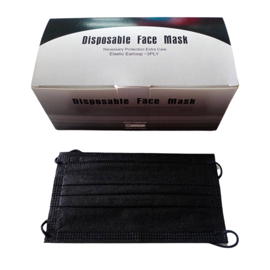 DISPOSABLE FACE MASK ADULT EARLOOP BLACK Shopee Malaysia