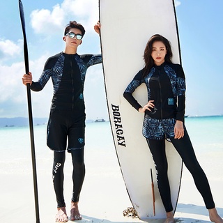 Women Men Swimwear Couple Swimsuit Set Long Sleeve Rash Guard and Leggings  Swimming Suit Diving Snorkeling Beach Wear