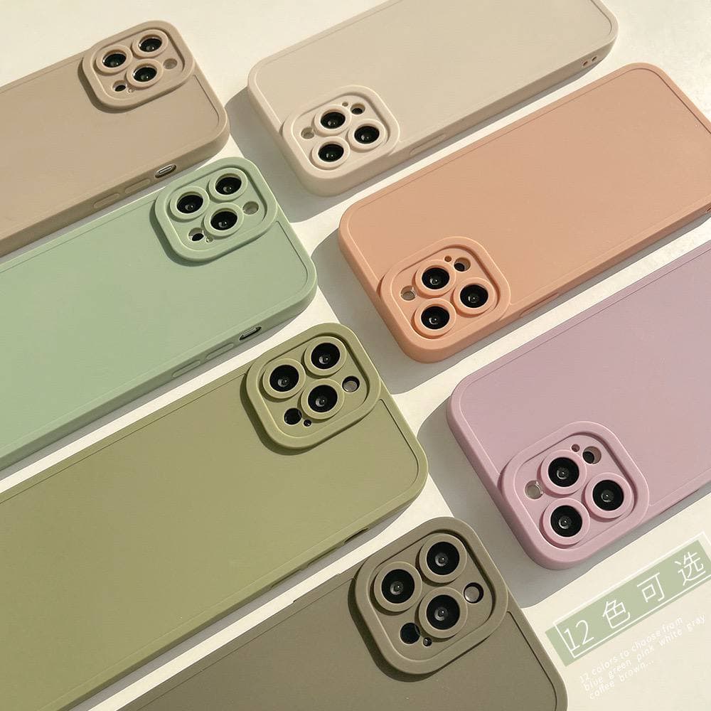 INS style High Quality Macaroon Colour TPU Case Compatible for iPhone ...