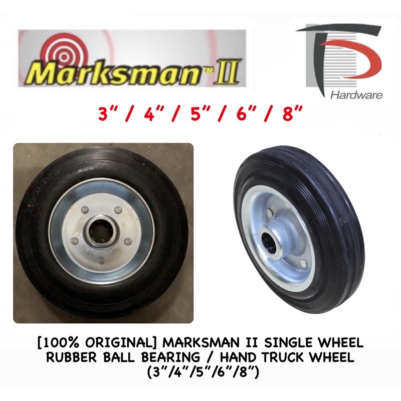 SINGLE WHEEL RUBBER BALL BEARING / HAND TRUCK WHEEL (MADE IN TAIWAN