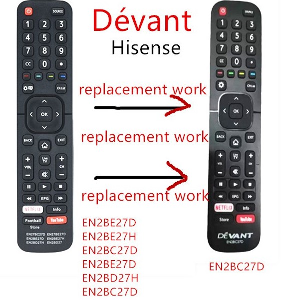 New hisense Dévant smart tv hisense 6 in 1 replacment work Original