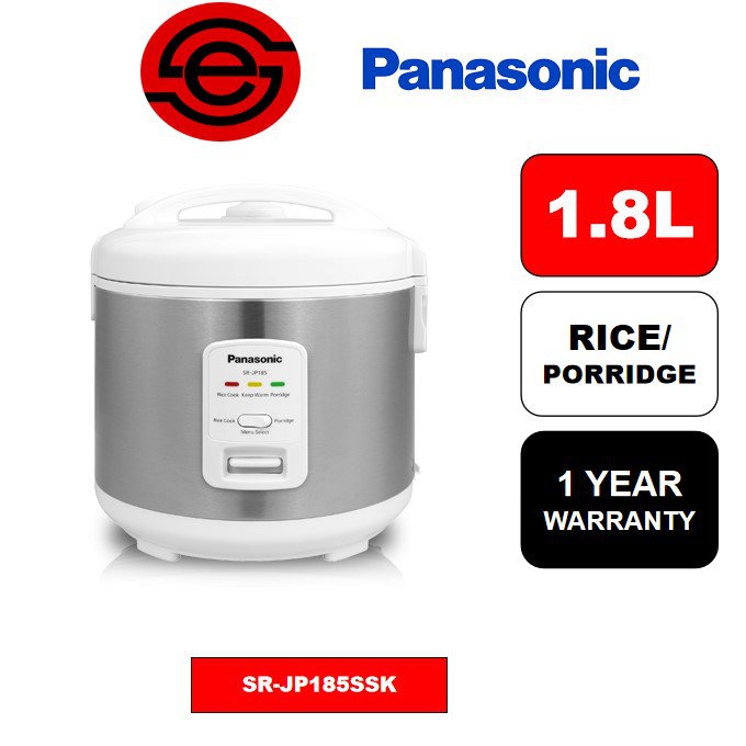 PANASONIC 1.8L RICE COOKER SRJP185SSK/RICE COOK/PORRIDGE/KEEP WARM(1