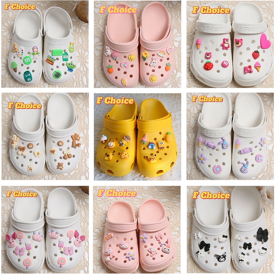 Jibbitz For Crocs Set Shoes Accessories buckle Charms Clogs Pins Shoe ...