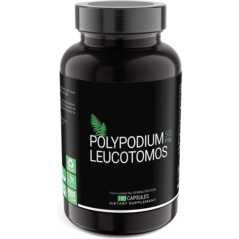 Polypodium Leucotomos 500mg — 180 Vegan Capsules / 90 Servings ...