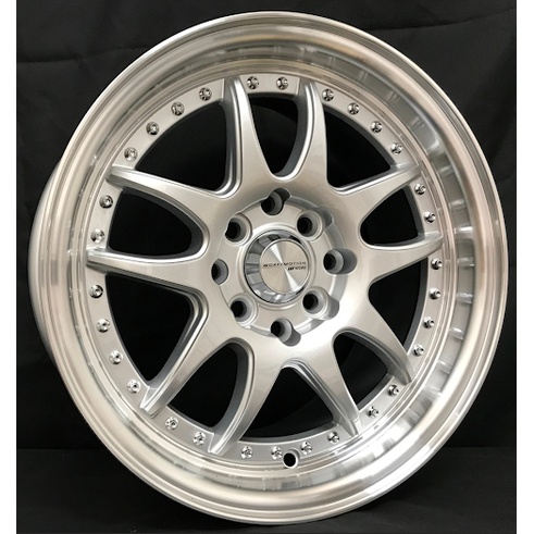 WORK EMOTION 15 inch 7JJ 4X100 4X114.3 8X100/114.3 ET35 CAR SPORT RIMS  CHEAP WHEELS SILVER BLACK 5899F-7