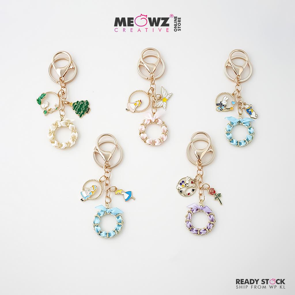 Alice In Wonderland Ribbon Ring Keychains | Shopee Malaysia