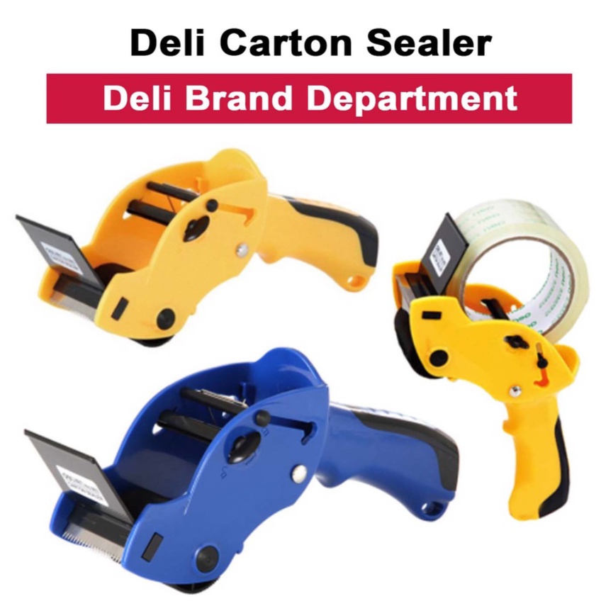 Deli Tape Dispenser Carton Sealer 6cm 5cm Sealing Packer Holder Cutter