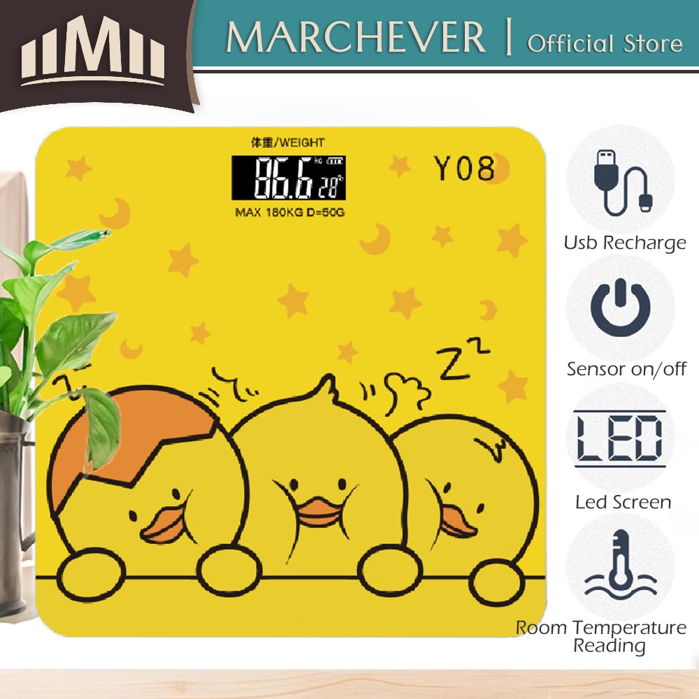 Rechargeable Electronic Tempered Glass Weighing Scale Home Weight Scale