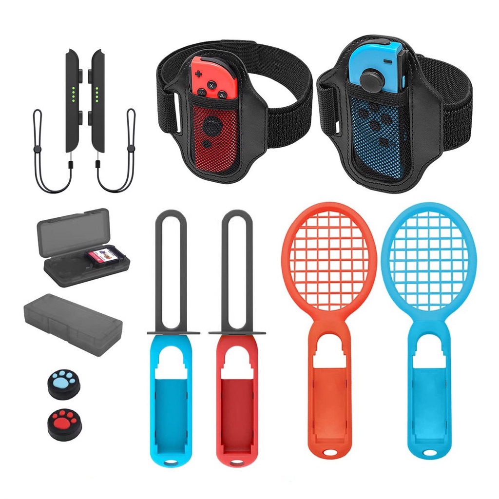 Nintendo Switch Sports Accessories Set Tennis Racket Leg Straps Golf