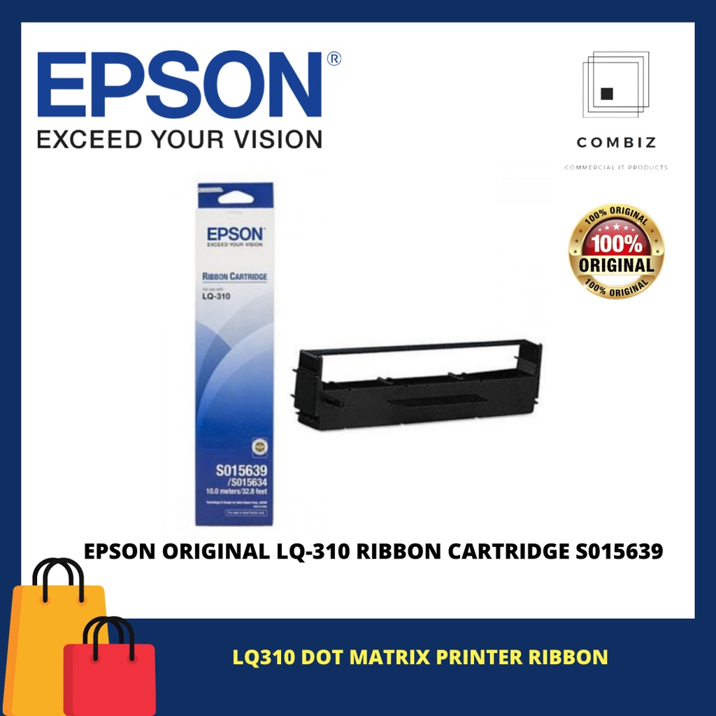 Epson Original Lq 310 Ribbon Cartridge S015639 Lq310 Dot Matrix Printer Ribbon Shopee Malaysia 2345