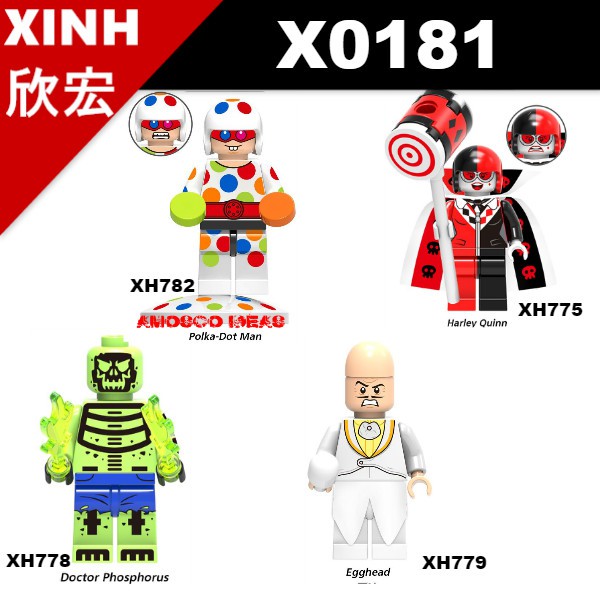 Set Harley Egghead Dotman Dr. Phosphorus Minifigure XH775 778 779 782 X0181 Shopee Malaysia