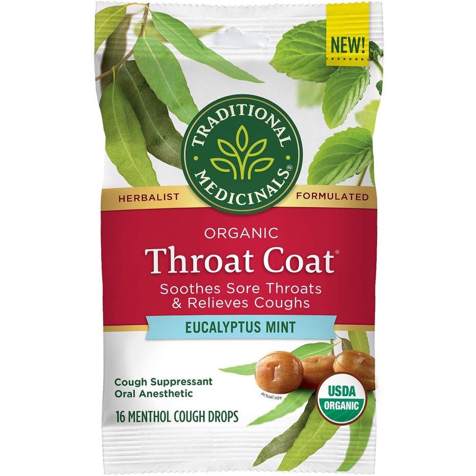 Traditional Medicinals Throat Coat Organic Pectin Throat Drops