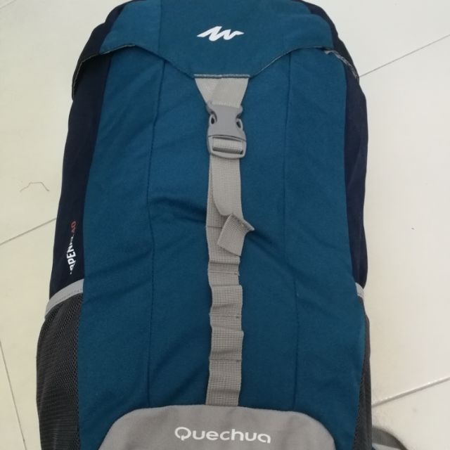 Quechua Arpenaz 40L Hiking Backpack Rucksack Blue Grey Shopee Malaysia