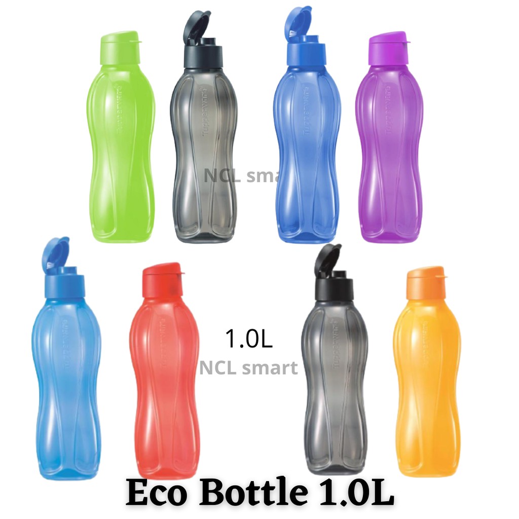 Tupperware Eco Bottle 1L Red Yellow Blue Purple Black Green Color ...