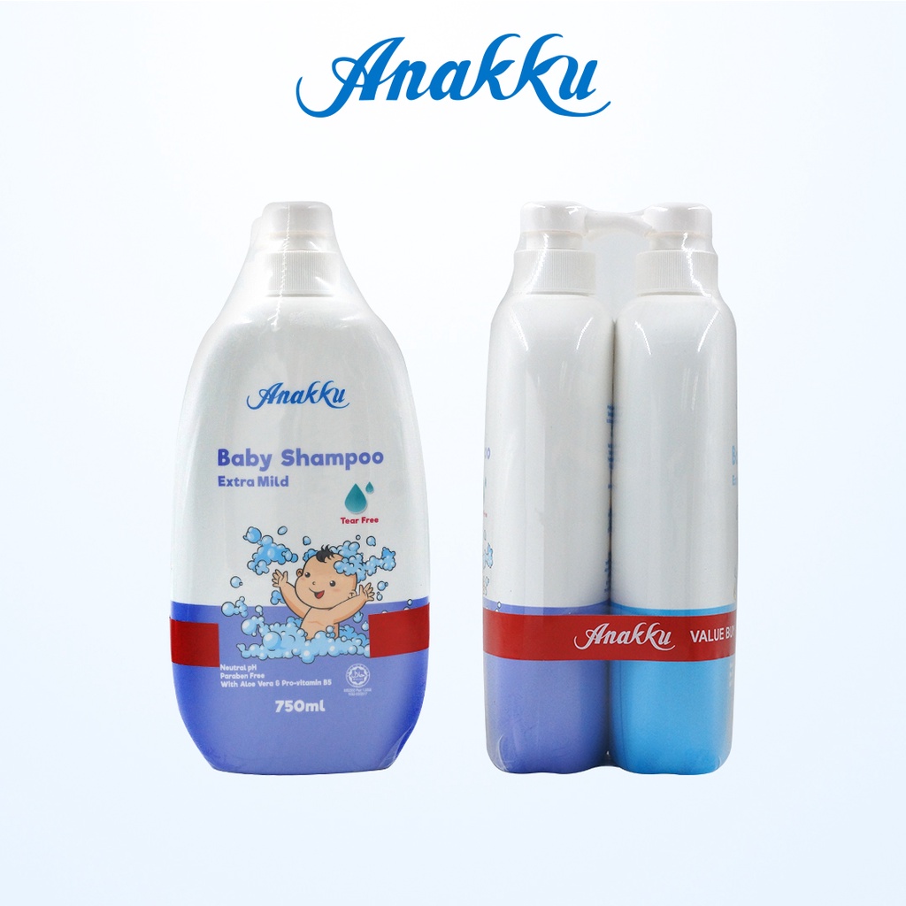 ANAKKU Baby Bath + Baby Shampoo (750ml X 2) Sabun [Value Pack] | Shopee ...