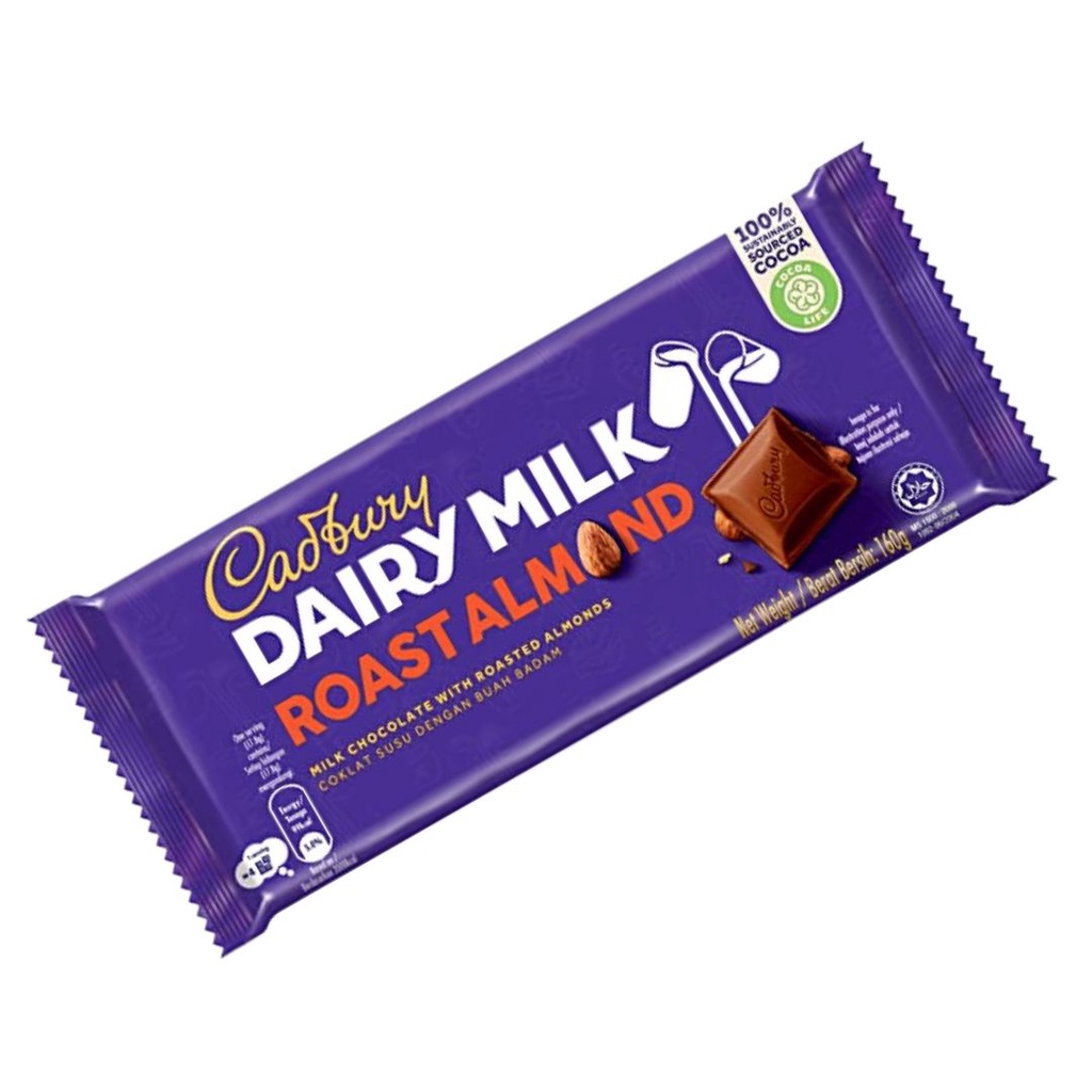 Cadbury Dairy Milk Roasted Almond 160g Shopee Malaysia