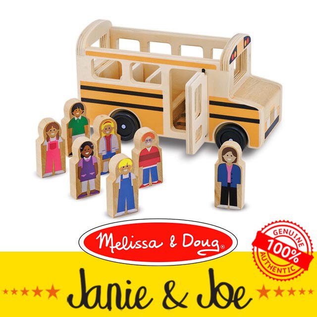 Melissa and doug store wooden school bus