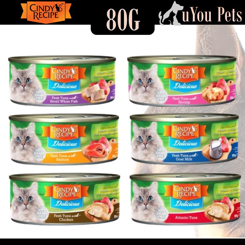 Cindy's Delicious Cat Can Wet Food 80g - (Cindy's Delicious Tuna Shrimp ...