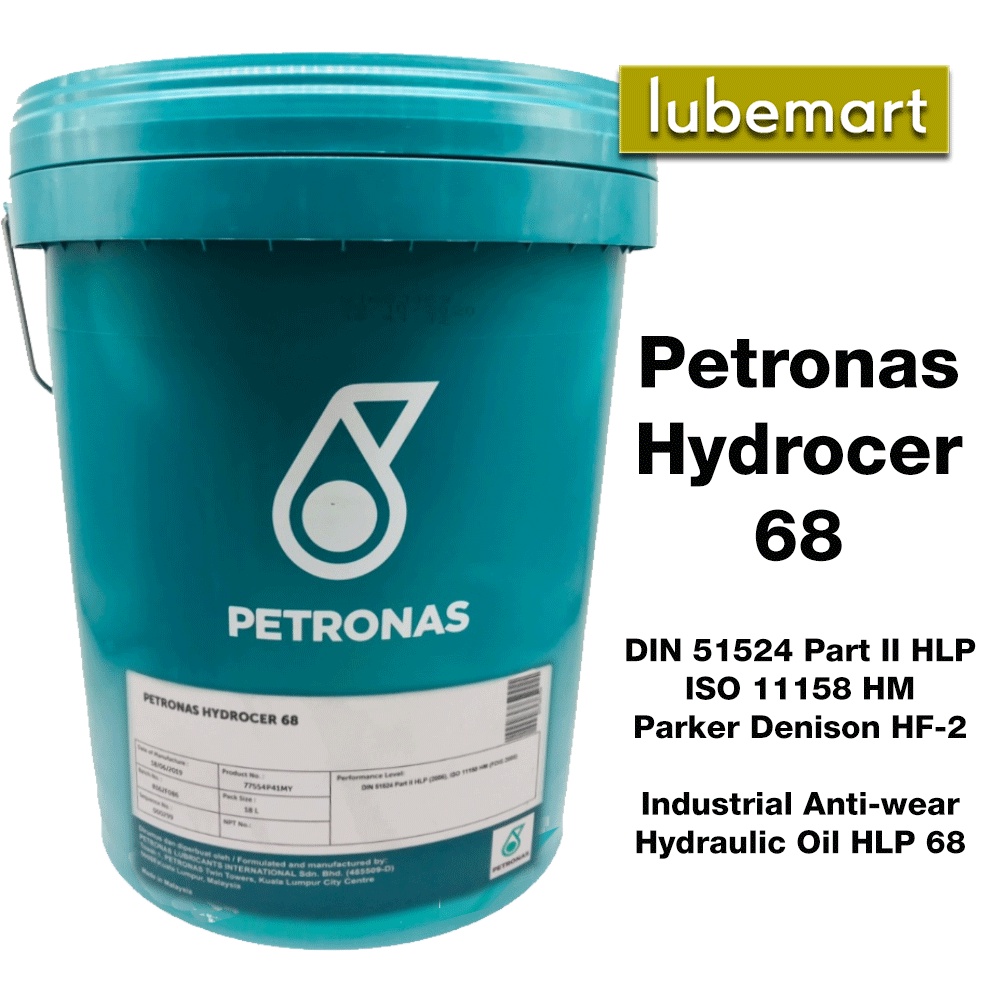 Hydraulic Oil 68 PETRONAS HYDROCER 68 (18 LITERS) GENERAL PURPOSE