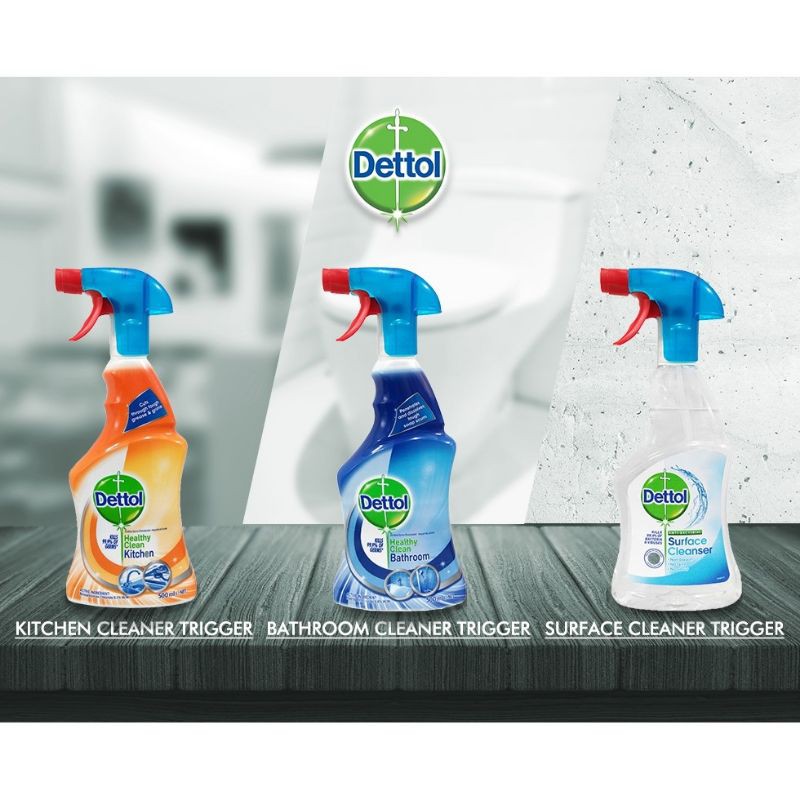 Dettol Healthy Clean Bathroom /Kitchen /surface cleaner 500ml | Shopee ...
