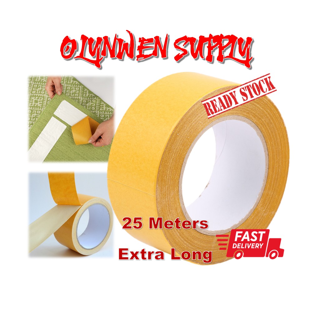 Flooring Double Sided Carpet Tape 25 Meters DIY Vinyl Floor Lantai