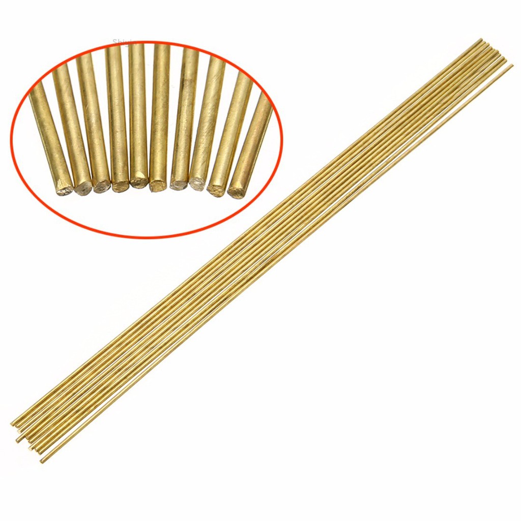 Shiyin 10pcs New 1.6*250mm Brass Rods Wires Sticks For Repair Welding ...
