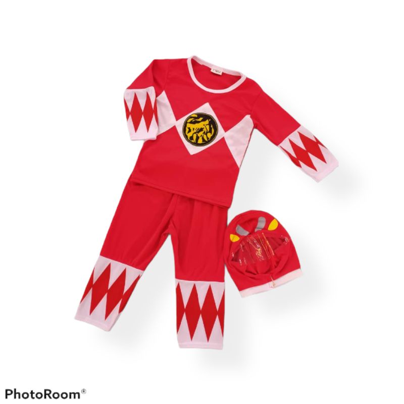 Reasy Stock Baju Tidur Superheroes Power Ranger Merah | Shopee Malaysia