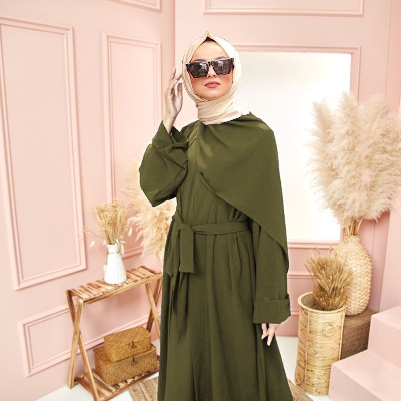 Abaya jubah muslimah dress Lace Plain Premium Abaya Dubai Baju raya