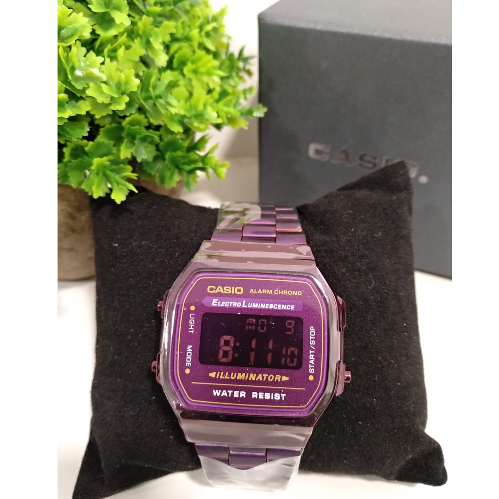 Casio Viral Purple Stainless Steel Watch Shopee Malaysia