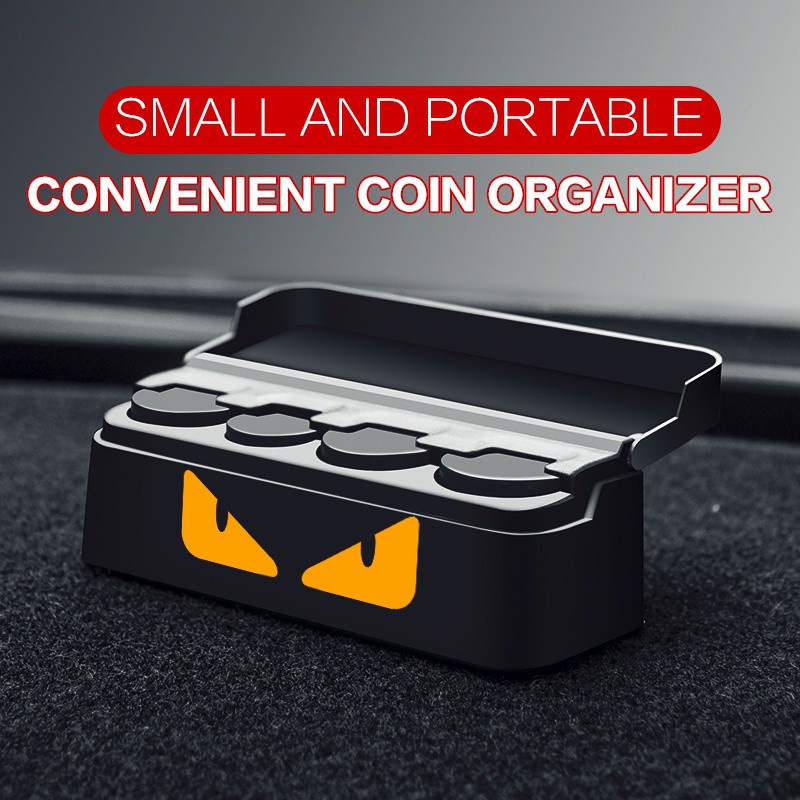 *READY STOCK* Car Coin Box Storage Universal Coin Holder for Car Change ...