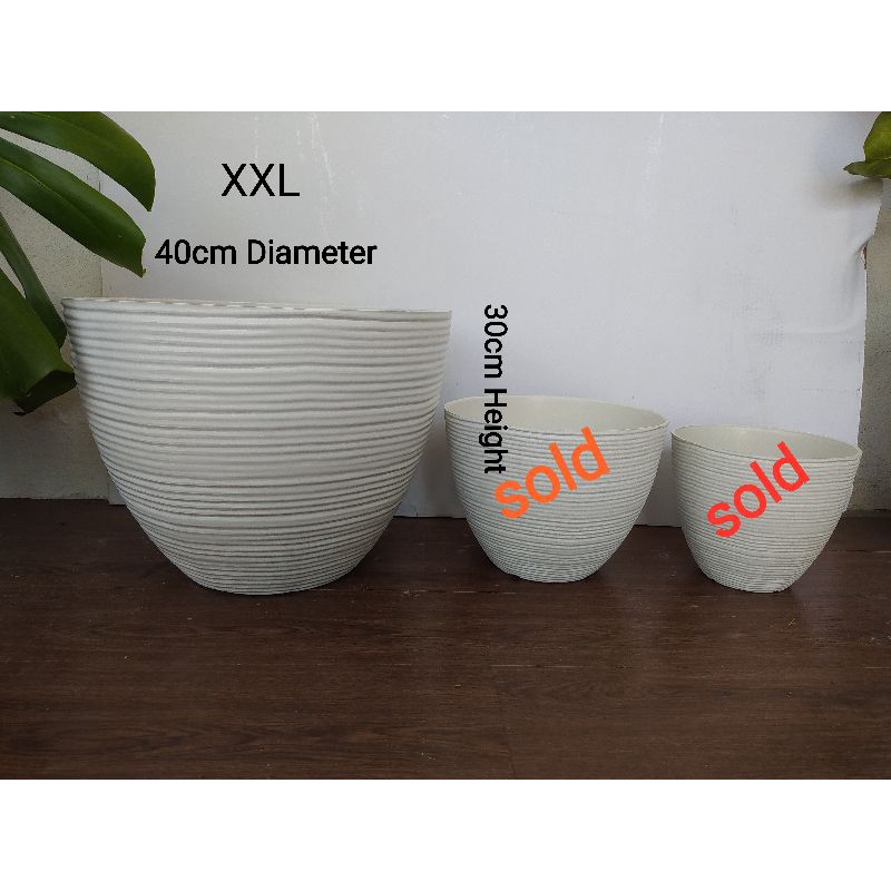 Pasu Plastik XXL/ Pasu Bunga Size Besar/Pasu Putih Tebal. | Shopee Malaysia