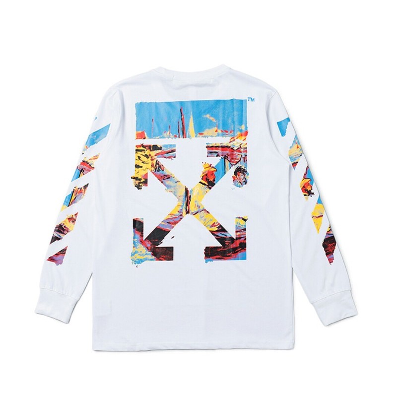 long sleeve off white t shirt