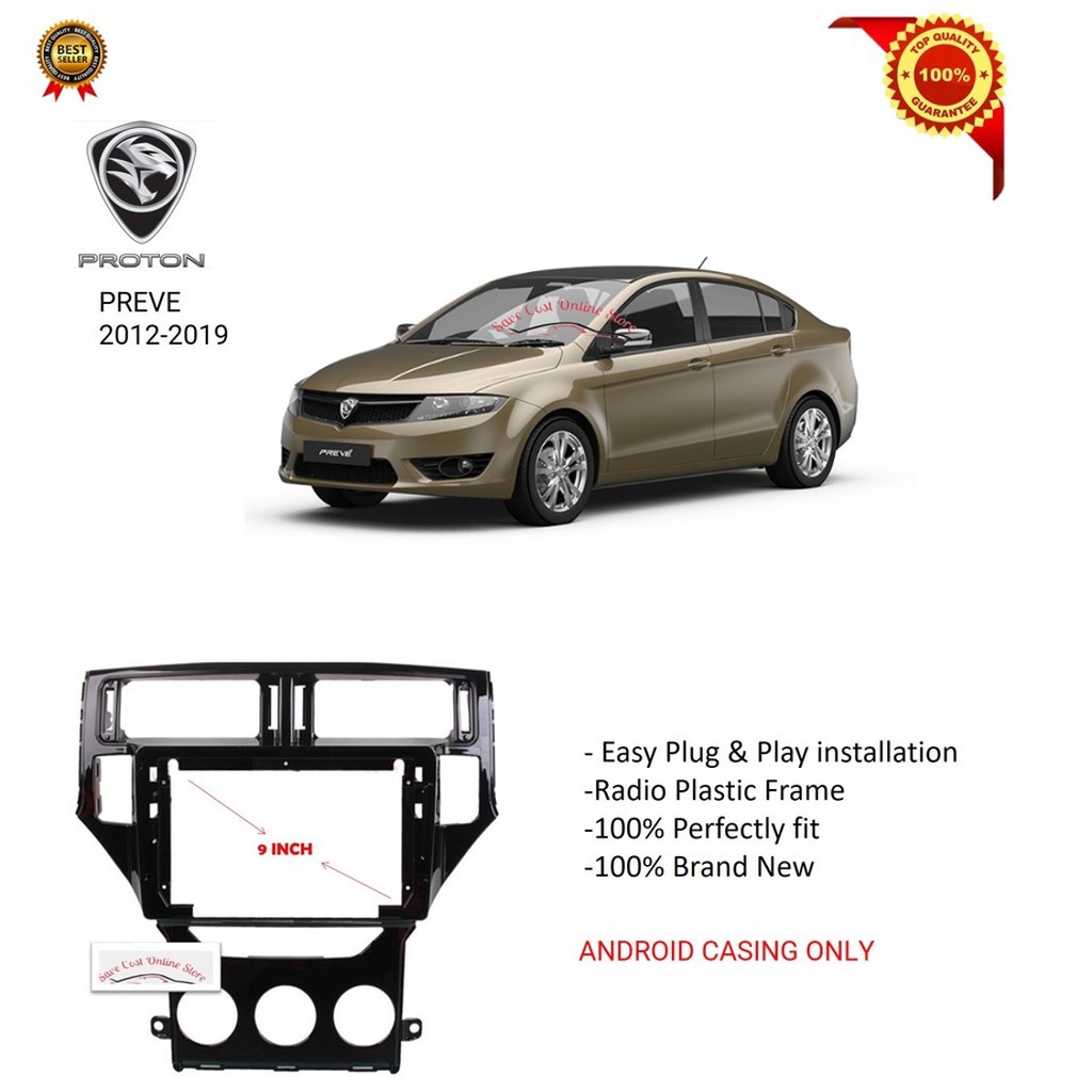 PROTON PREVE 2012 -2019 9 INCH ANDROID PLAYER CASING | Shopee Malaysia