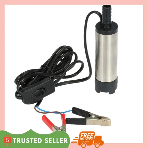 EASYBERG 12V DC Portable Electric Fuel Transfer Pump, 57L