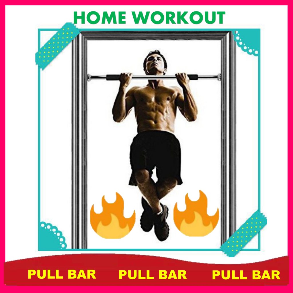 Iron Gym Pull Up Door Chin Up Bar Exercise Adjustable 63cm100cm Gym
