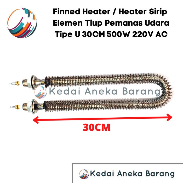 MESIN Finned Fin Heater Fin U Shape 30CM 500W 220V AC Hot Air Tube ...