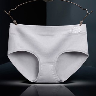 MOREK】Women's Cotton Panties Mid-waist Antibacterial Underwear Plus Size  M-2XL Seluar Dalam Wanita