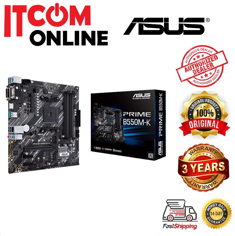 ASUS B550M-K PRIME DDR4 AM4 MOTHERBOARD | Shopee Malaysia