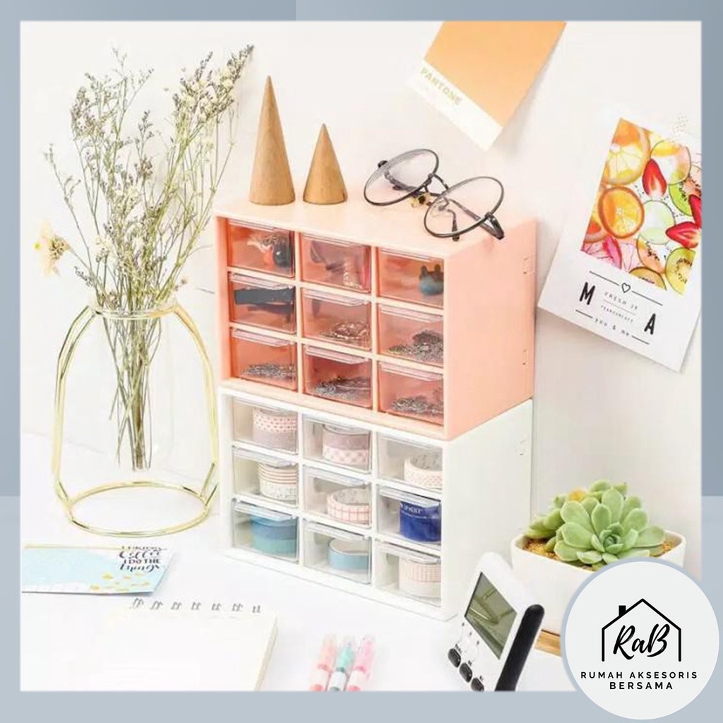 Rab Mini Rack 9 Drawers / Storage Box / Mini Accessories 9 Aesthetic ...