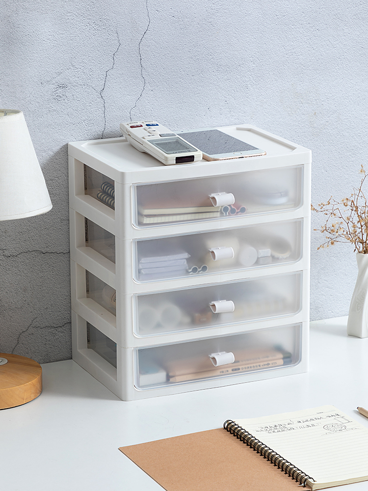 Desktop Storage Box Japanese Transparent Drawer MultiLayer Office