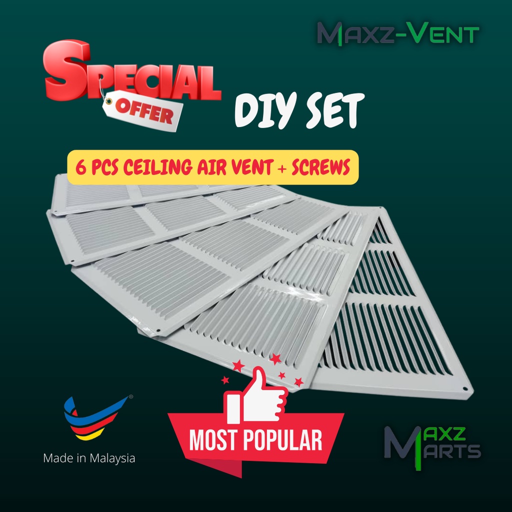 DIY Set High Quality Aluminium Powdered Coating Ceiling Air Vent with