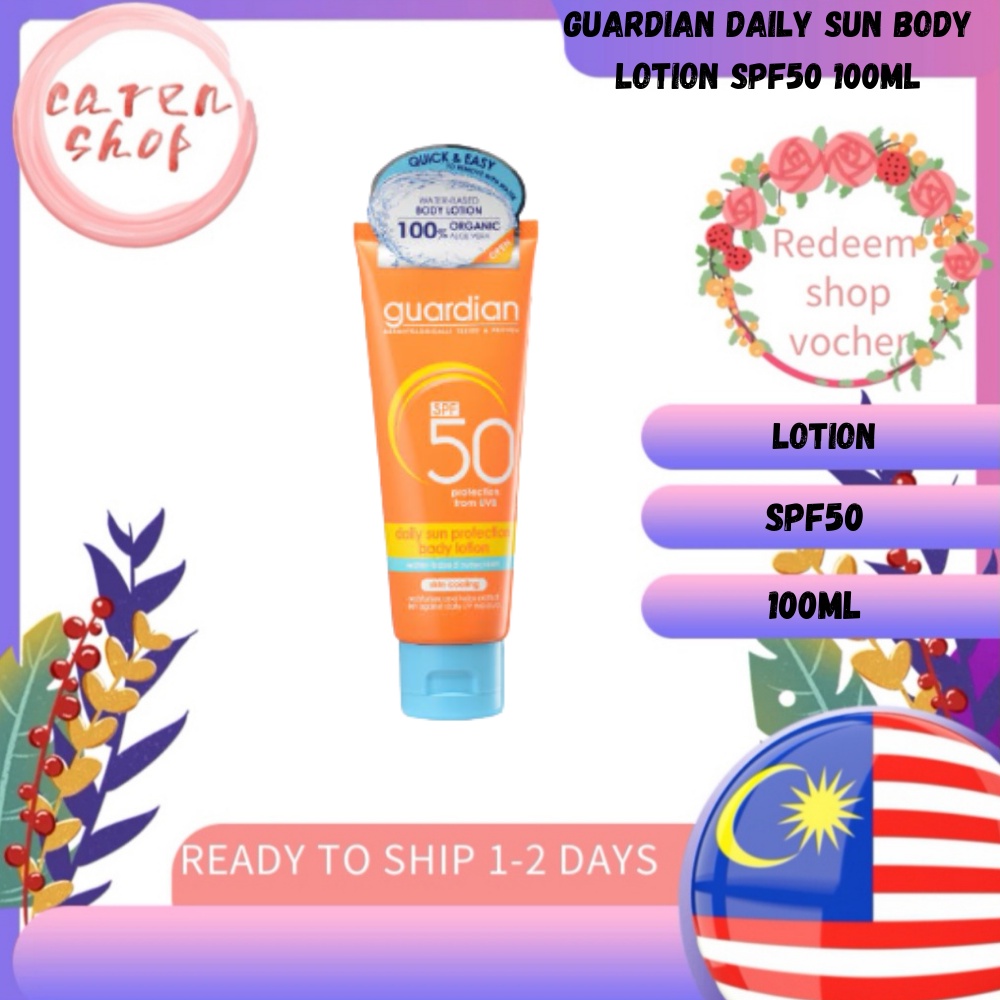 Guardian Daily Sun Body Lotion SPF50 100ml (G) Shopee Malaysia