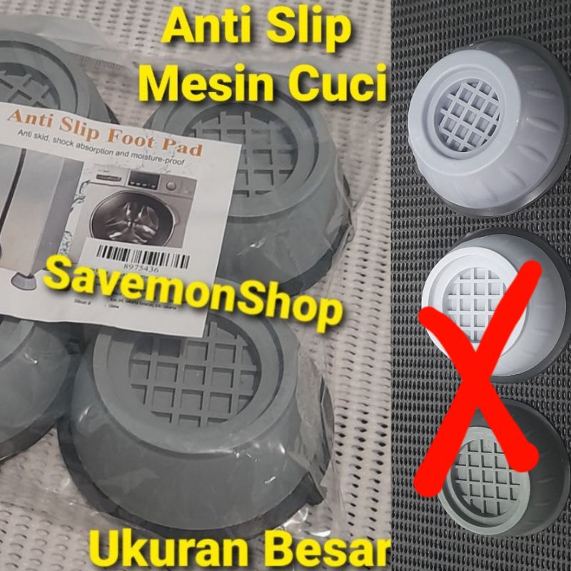 MESIN Anti-slip Washing Machine Anti-Vibration Chair Legs Stool Rubber ...