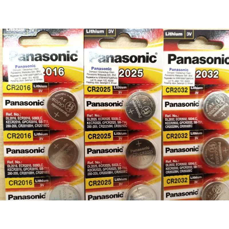 Panasonic CR2032 CR2025 CR2016 3V Micro Lithium Battery (1PCS) | Shopee ...