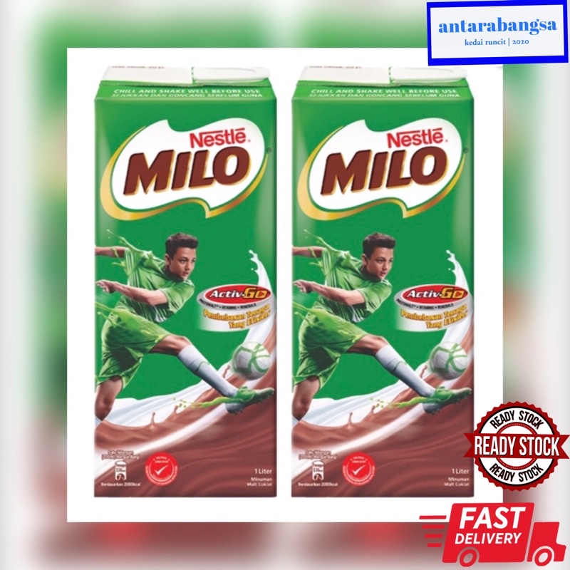 Nestle Milo Activ Go Rtd Chocolate Malt 1l Shopee Malaysia