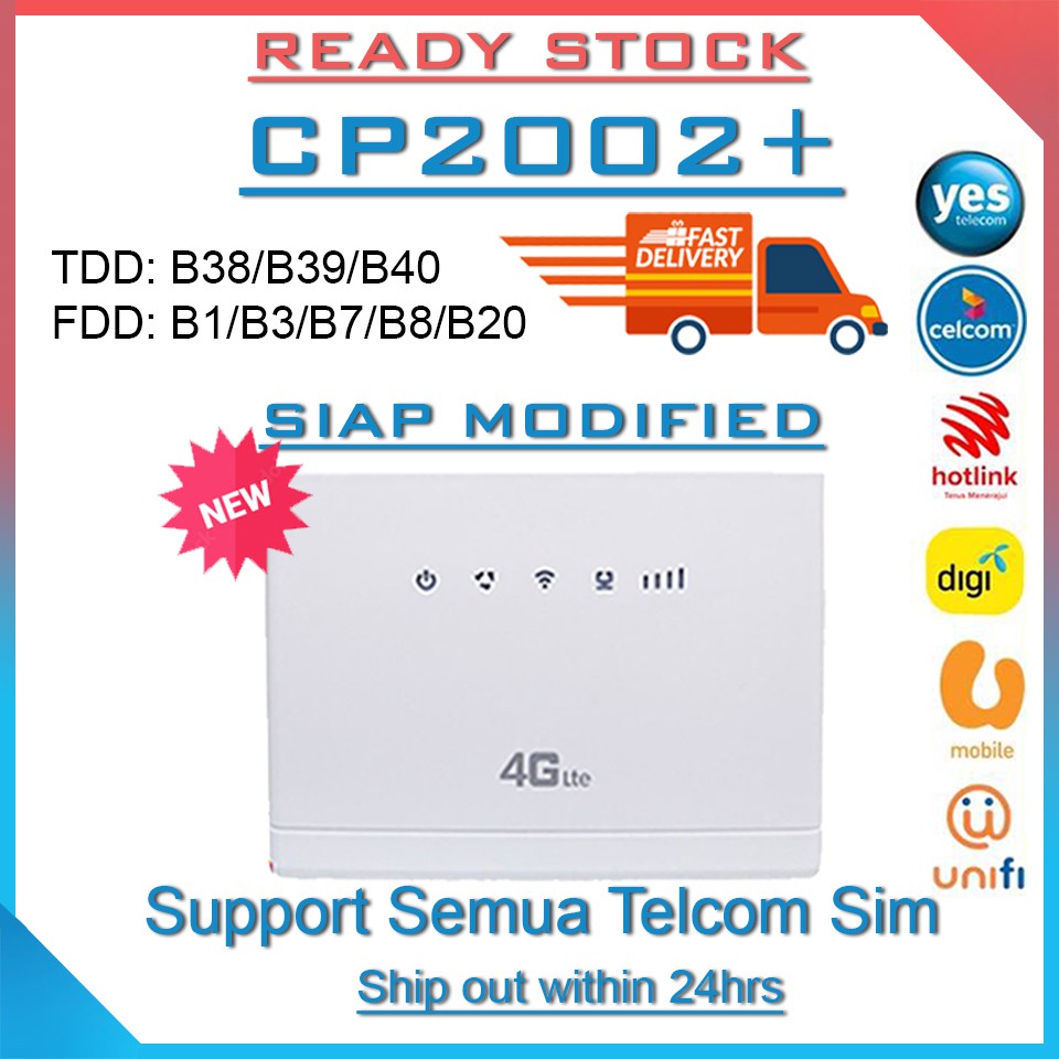 4G UNLIMITED HOTSPOT DATA MODIFIED MODEM CP2002+ | Shopee Malaysia